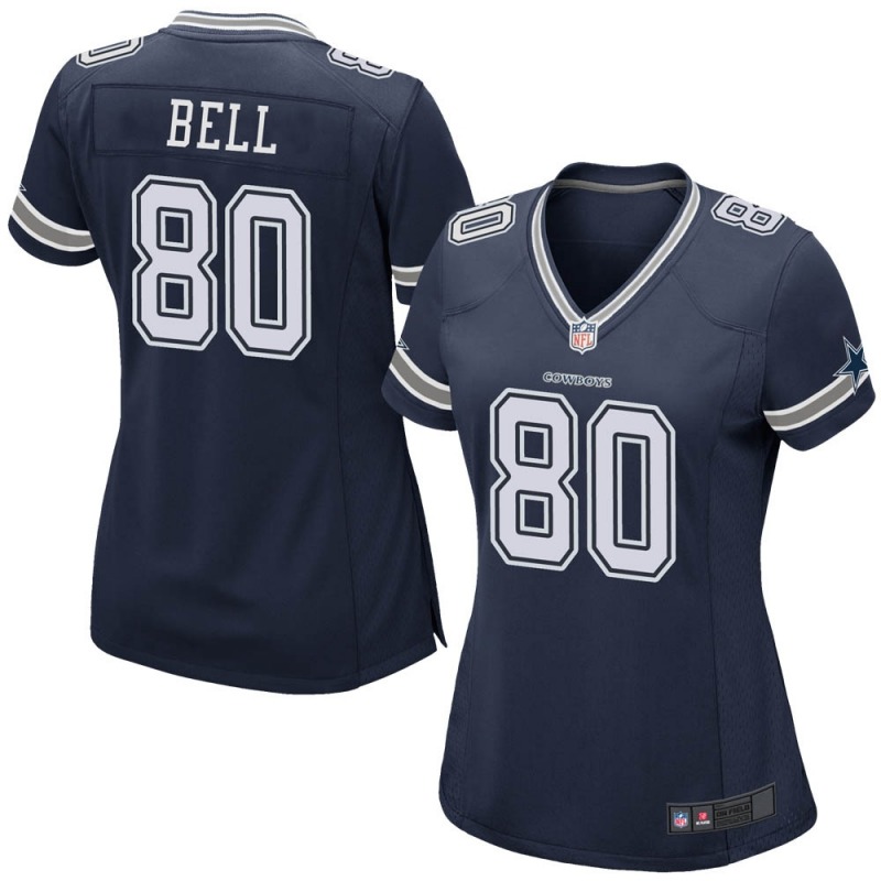2020 Nike NFL Women Dallas Cowboys 80 Blake Bell Navy Game Team Color Jersey